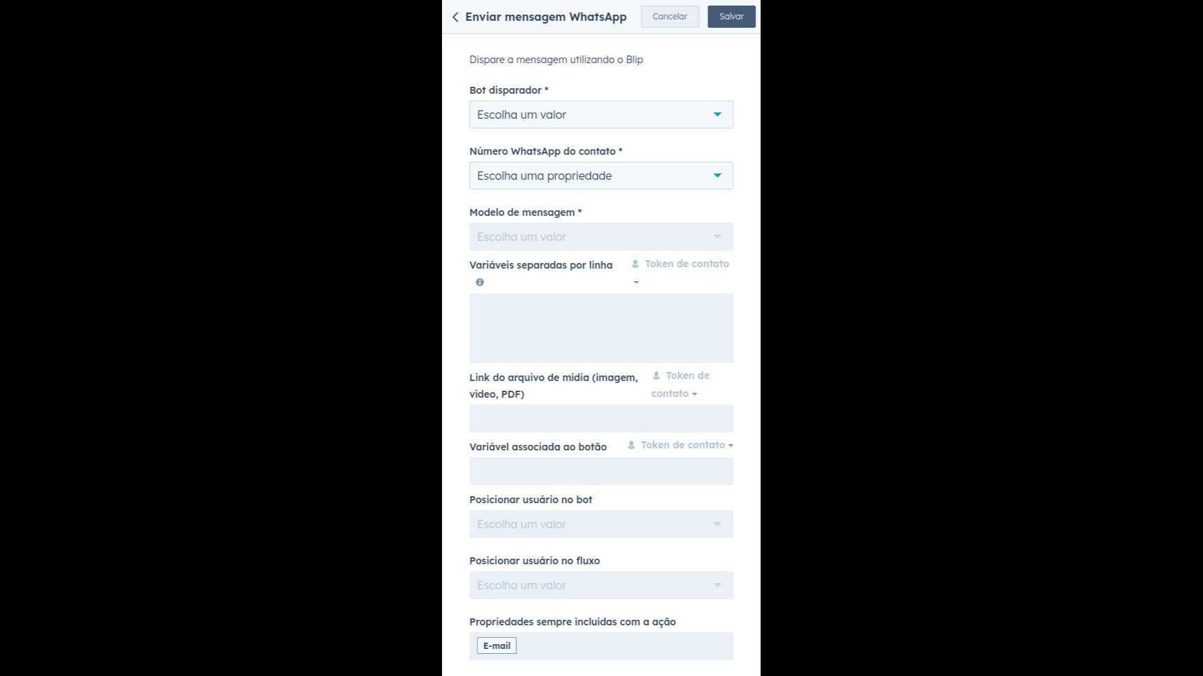 Disparo de Mensagens Ativas em Massa